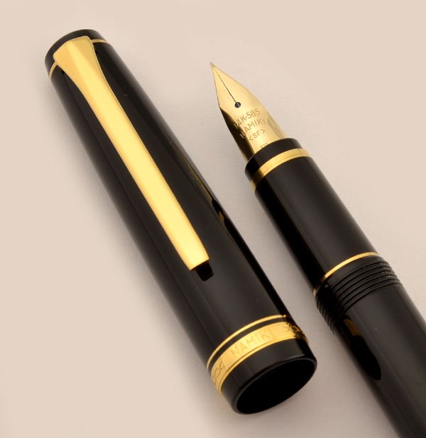 NAMIKI Falcon ナミキ ファルコン 万年筆 14K-585 ケース付 Namiki Falcon - Black, Flexible Extra Fine 14k Nib (Pre-owned in